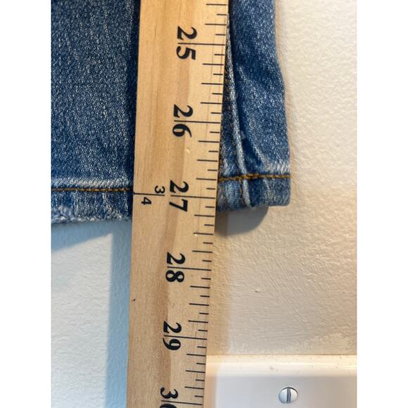 Quince Jeans Womens 29 Blue Denim Bella Stretch Wide Leg Medium Wash High Rise - Picture 5 of 9